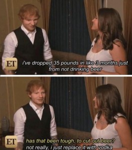 ed sheeran diet tip