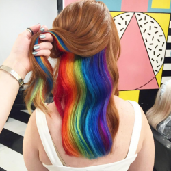 hidden rainbow hair