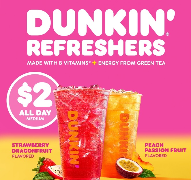 New Dunkin' Refreshers To get Up And Glowing Electric 94.9