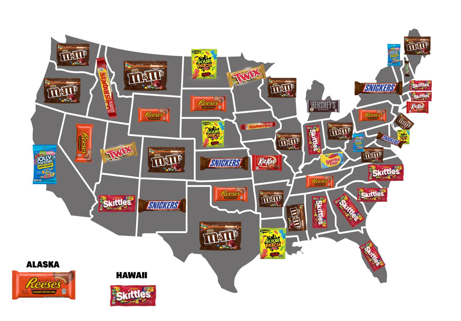 The Most Popular Candy Bar in Every State — Eat This Not That