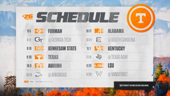 TN Vols Football schedule for 2026 has been released