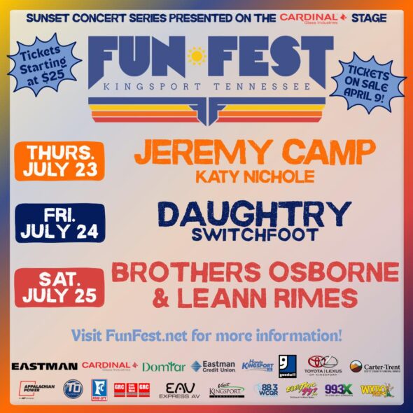 Kingsport Fun Fest Sunset Concert Series lineup announced