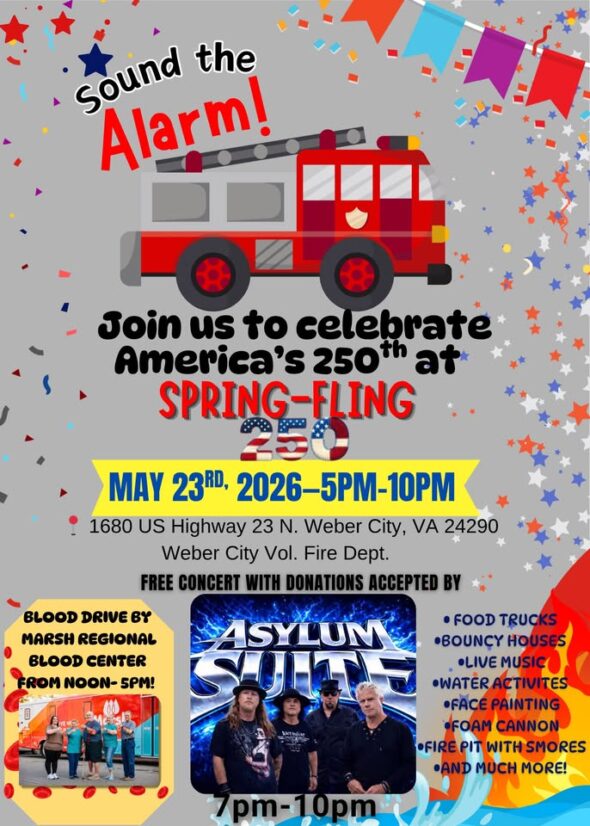 Weber City VFD “Spring Fling” celebration scheduled for Saturday