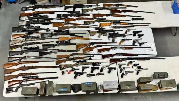 Dozens of guns, narcotics removed from Damascus home