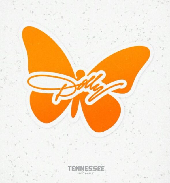 Dolly adorned in Big Orange for a season-long tribute by the Volunteers