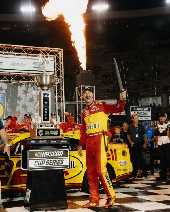 Joey Lagano wins Cup race at Bristol