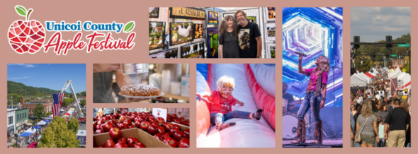 The Unicoi County Apple Festival in downtown Erwin Friday and Saturday
