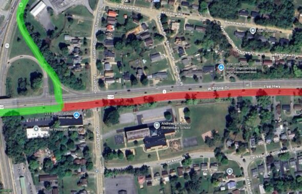 Police shut down portion of West Stone Drive in Kingsport due to crash